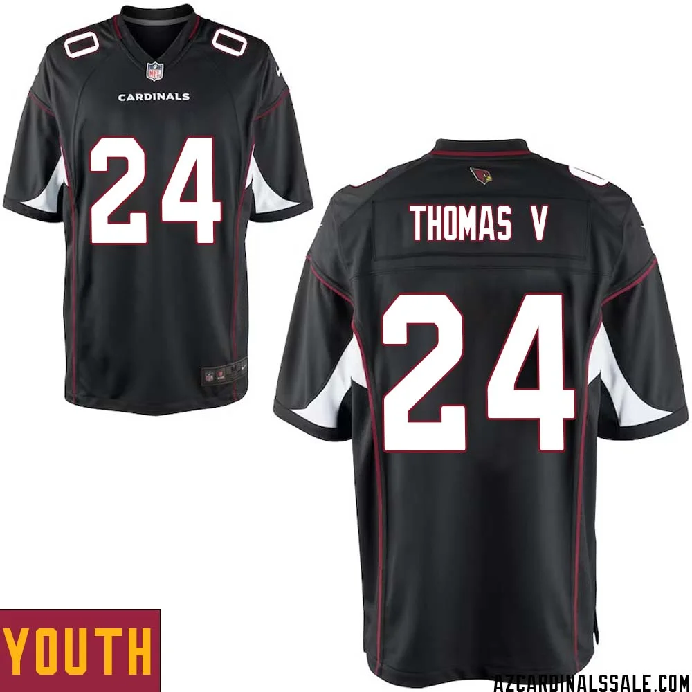 Starling Thomas V No 24 Arizona Cardinals Black Alternate Game Jersey Cardinal for Youth 1