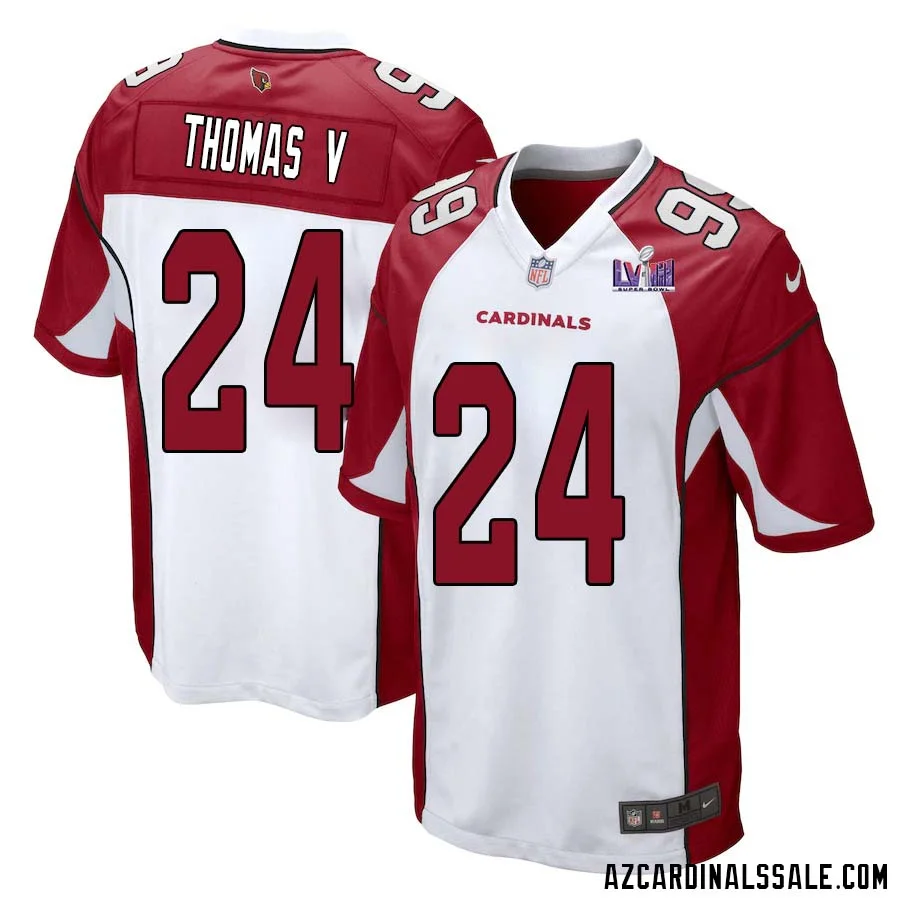 Starling Thomas V No 24 Arizona Cardinals Super Bowl LVIII Away Game Jersey Cardinal for Men