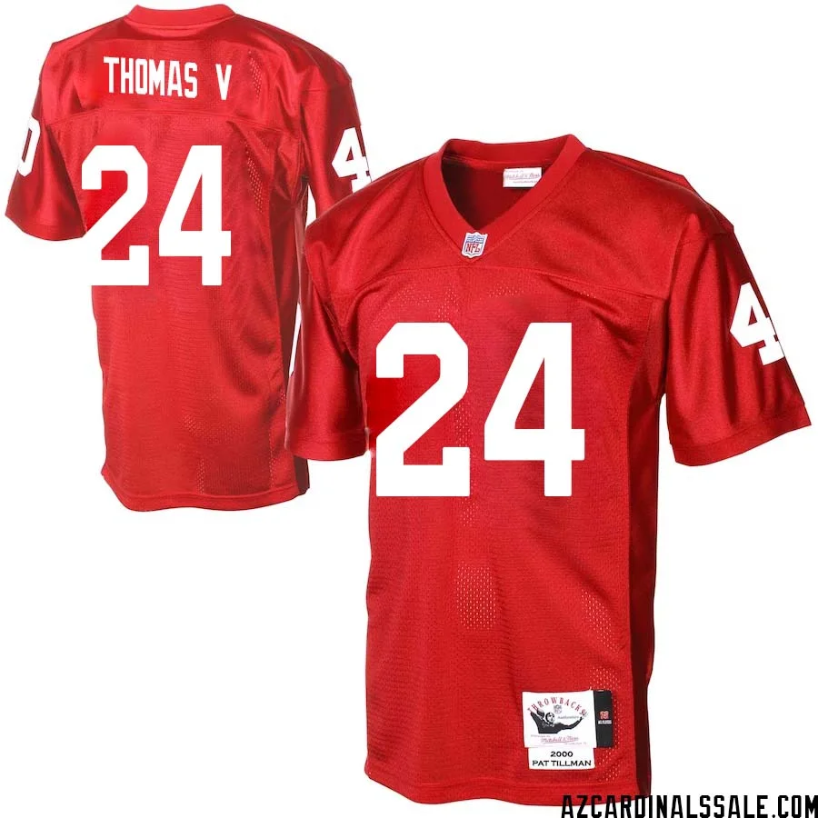 Starling Thomas V No 24 Men Arizona Cardinals Mitchell Ness Cardinal Authentic Throwback Jersey 1