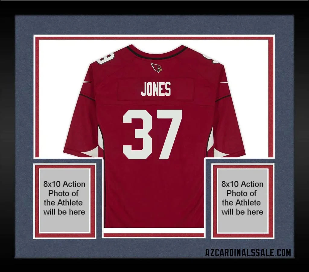 Tony Jones No 37 Arizona Cardinals Autographed Red Game Jersey 1