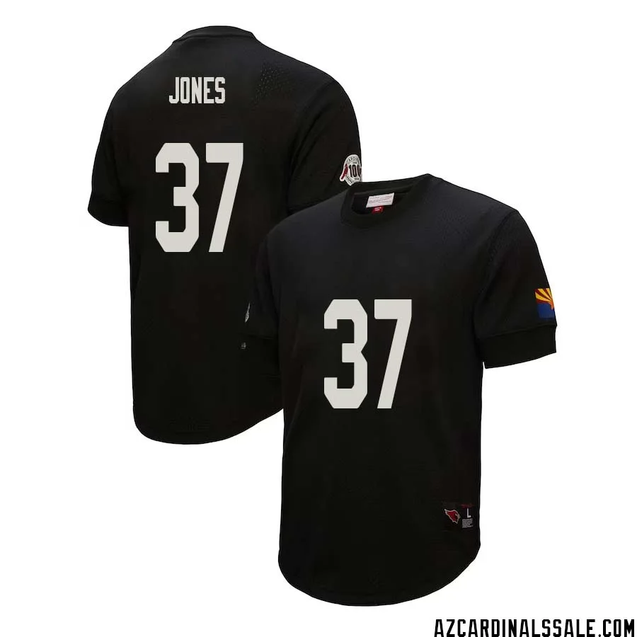 Tony Jones No 37 Arizona Cardinals Mitchell Ness Retired Player Name Number Mesh Top Black