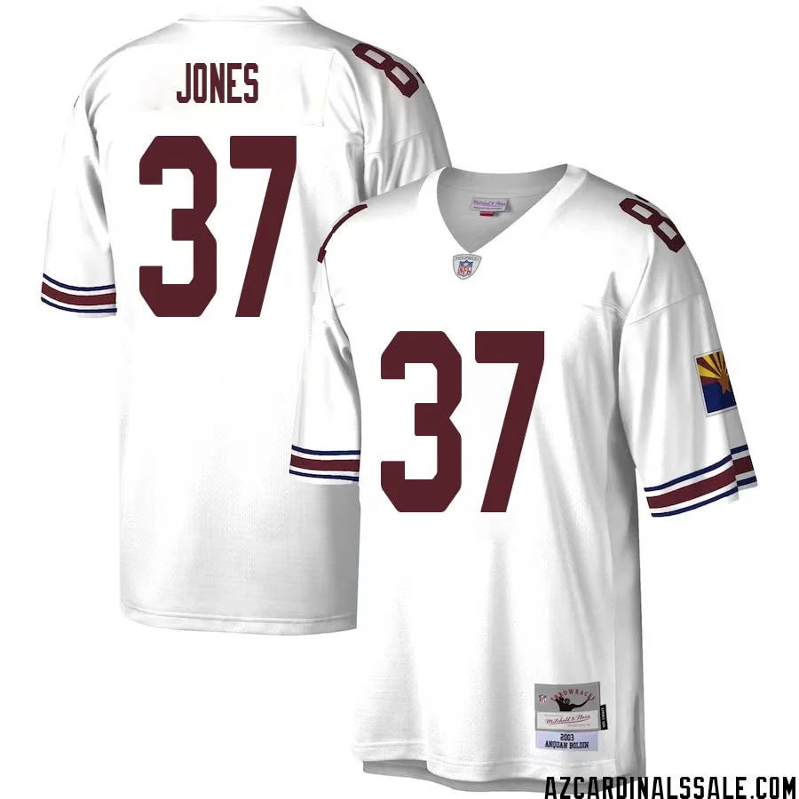 Tony Jones No 37 Men Mitchell Ness White Arizona Cardinals Legacy Replica Jersey 1