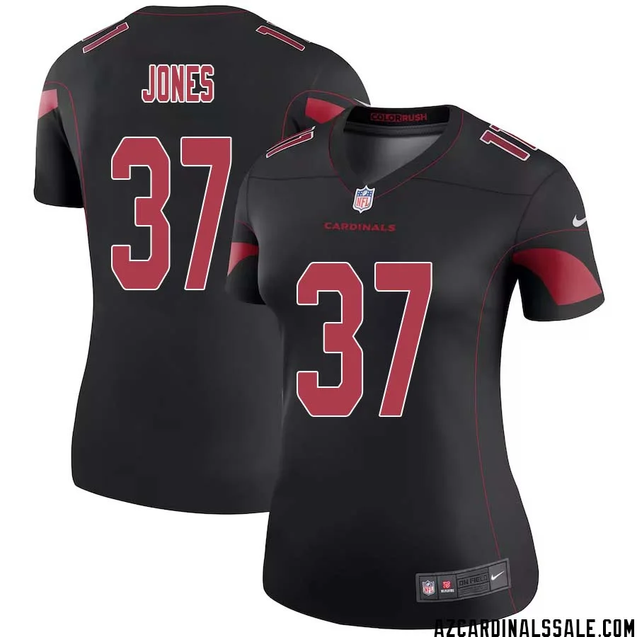 Tony Jones No 37 Women Black Arizona Cardinals Color Rush Vapor Limited Jersey 1