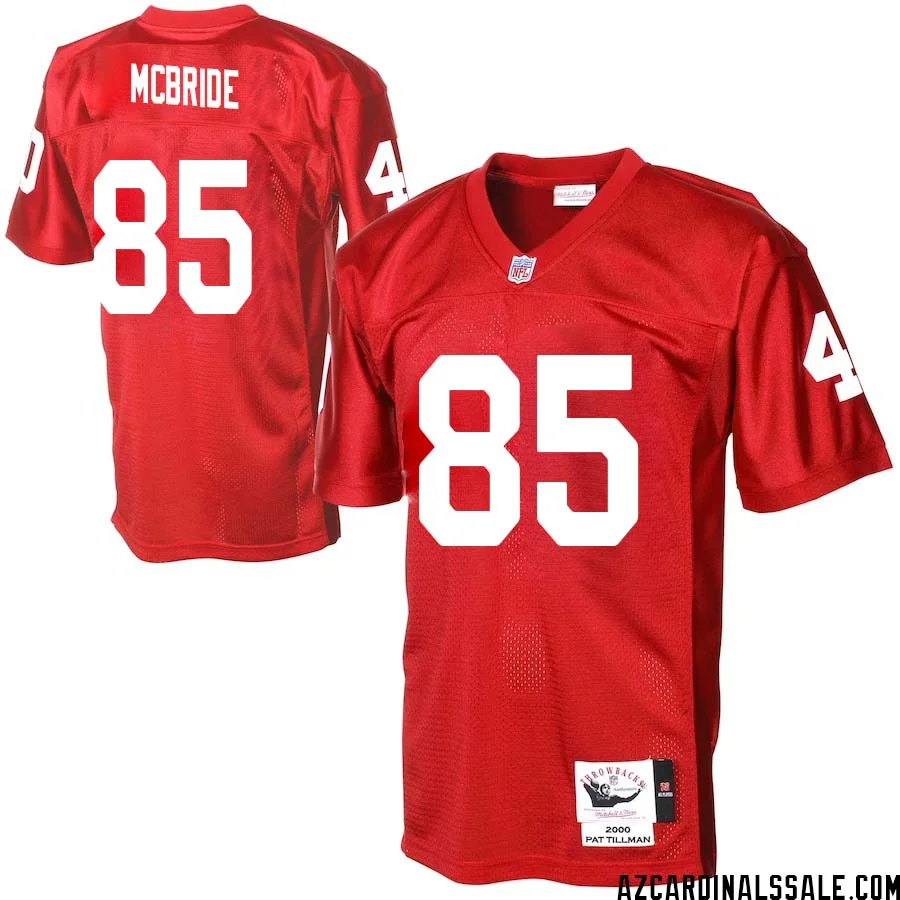 Trey McBride No 85 Men Arizona Cardinals Mitchell Ness Cardinal Authentic Throwback Jersey 1