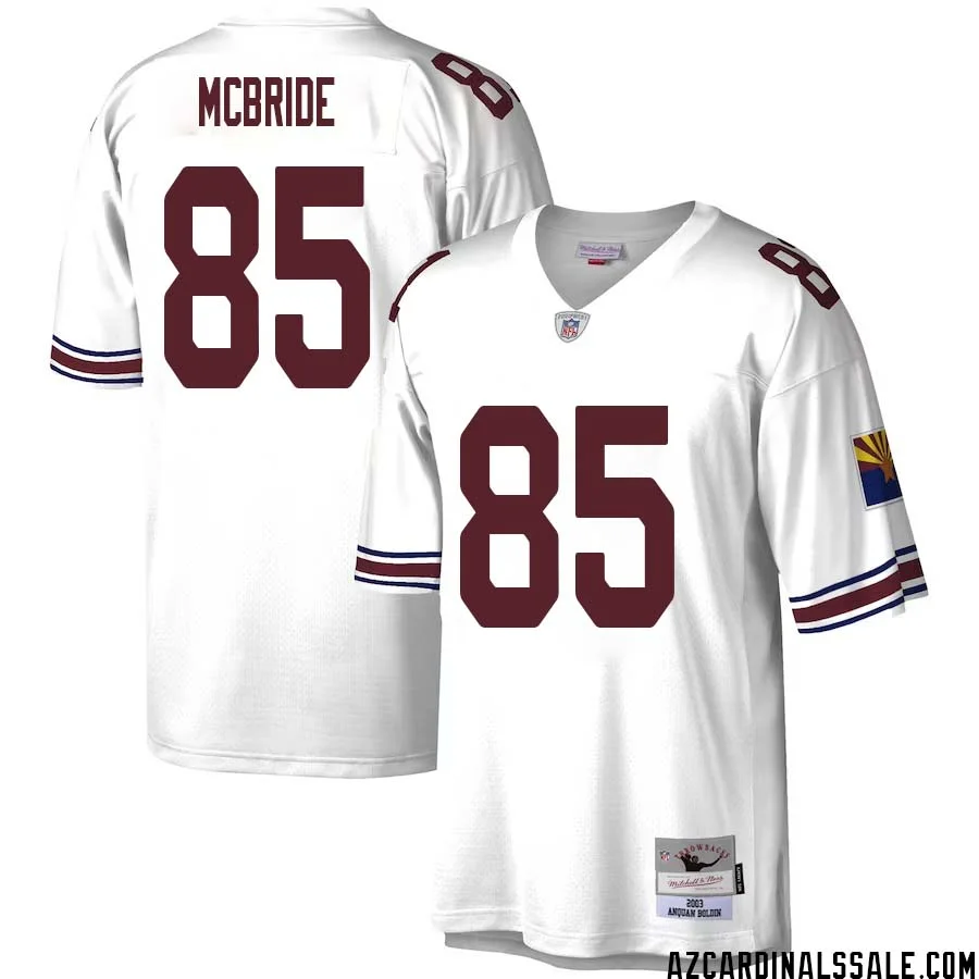 Trey McBride No 85 Men Mitchell Ness White Arizona Cardinals Legacy Replica Jersey 1