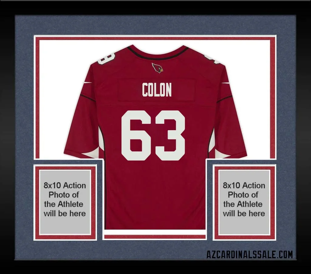 Trystan Colon No 63 Arizona Cardinals Autographed Red Game Jersey