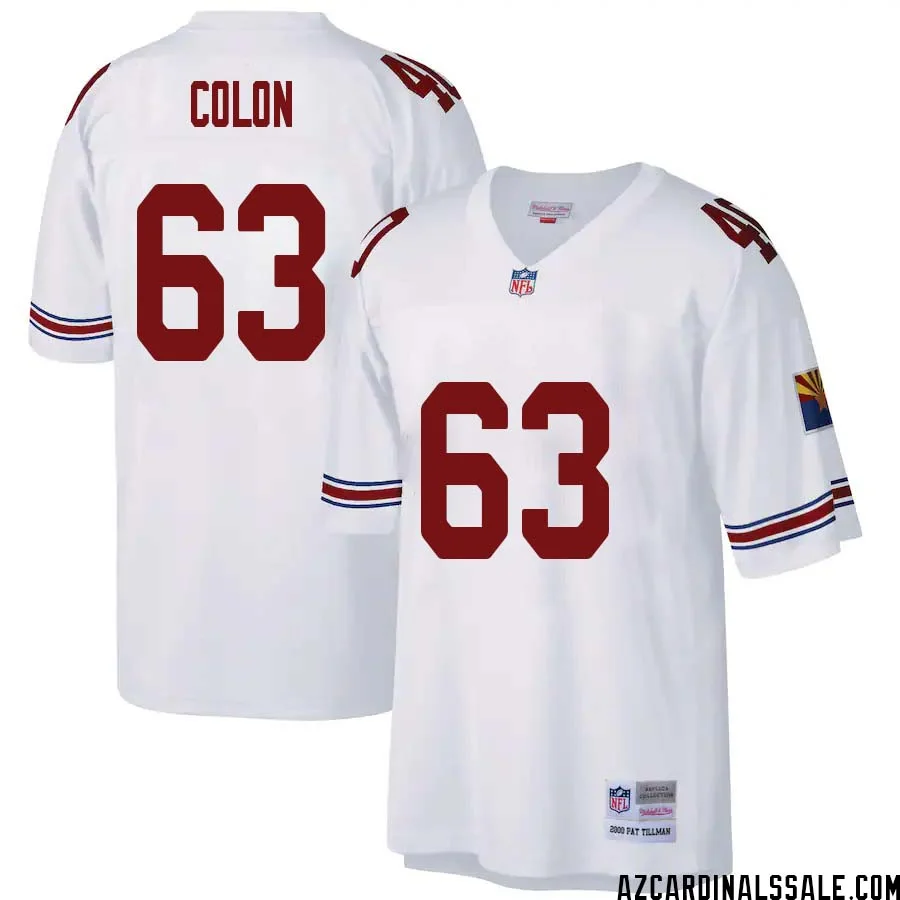 Trystan Colon No 63 Arizona Cardinals Mitchell Ness Big Tall 2000 Retired Player Replica Jersey White