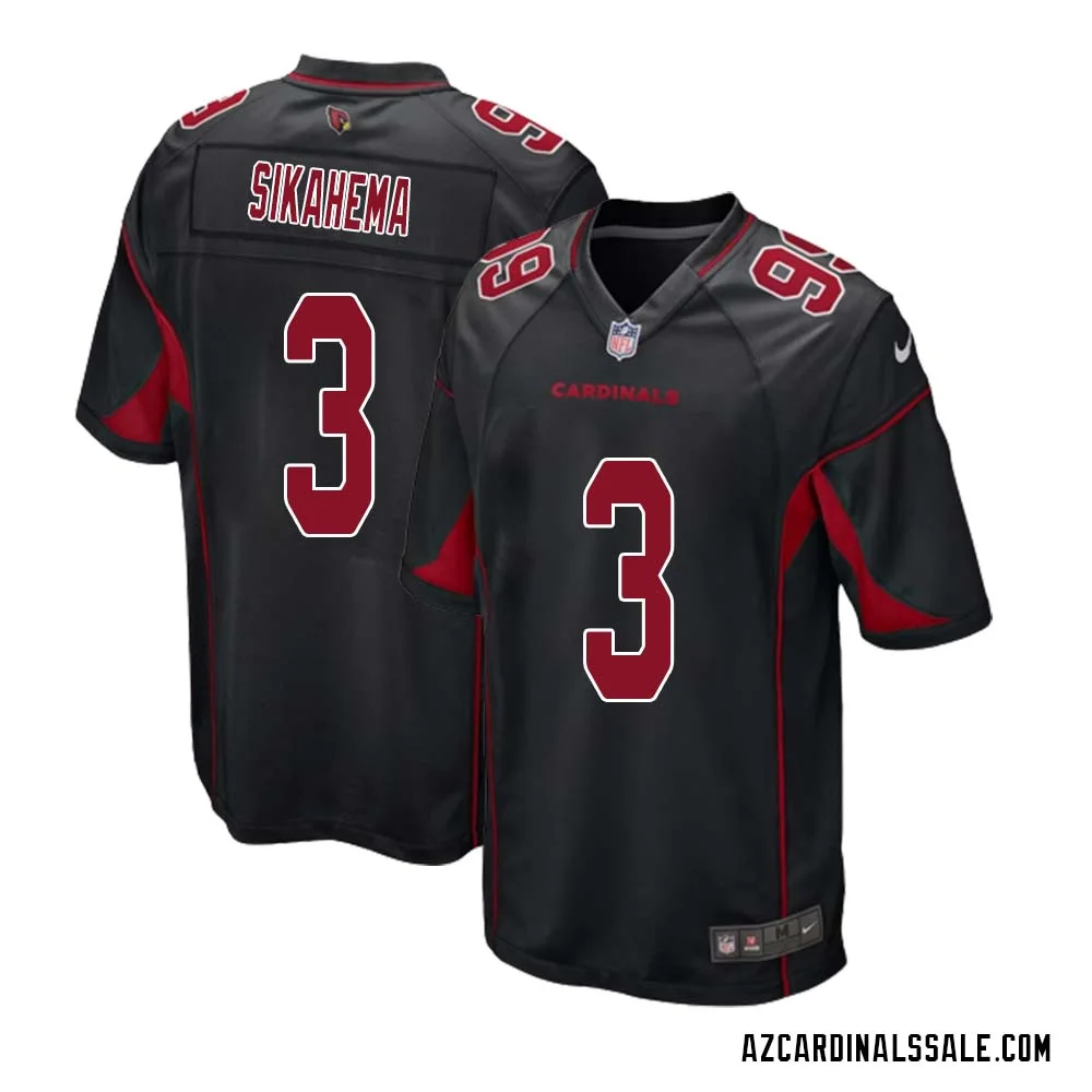 Vai Sikahema No 3 Arizona Cardinals Alternate Game Jersey Cardinal for Men