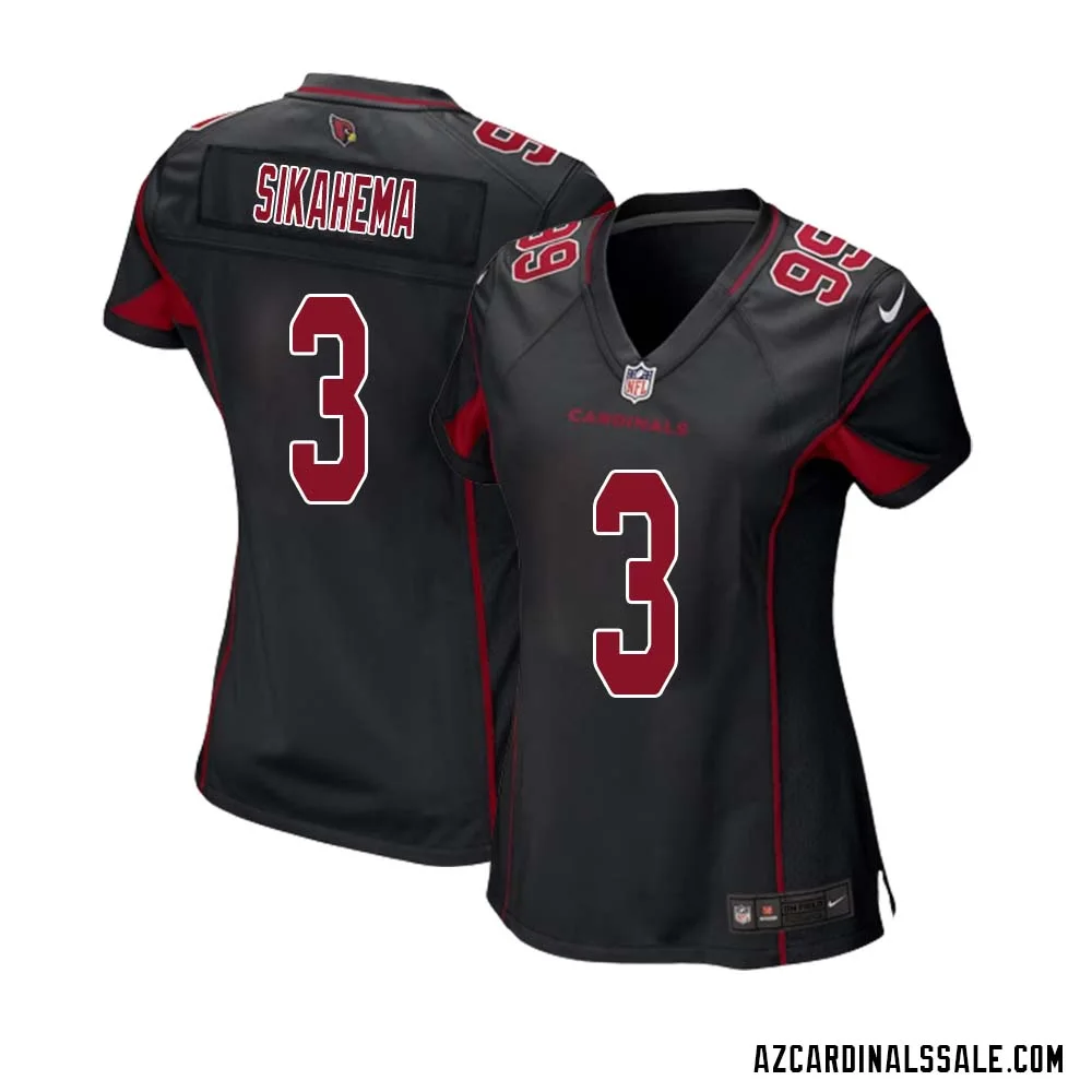 Vai Sikahema No 3 Arizona Cardinals Alternate Game Jersey Cardinal for Women
