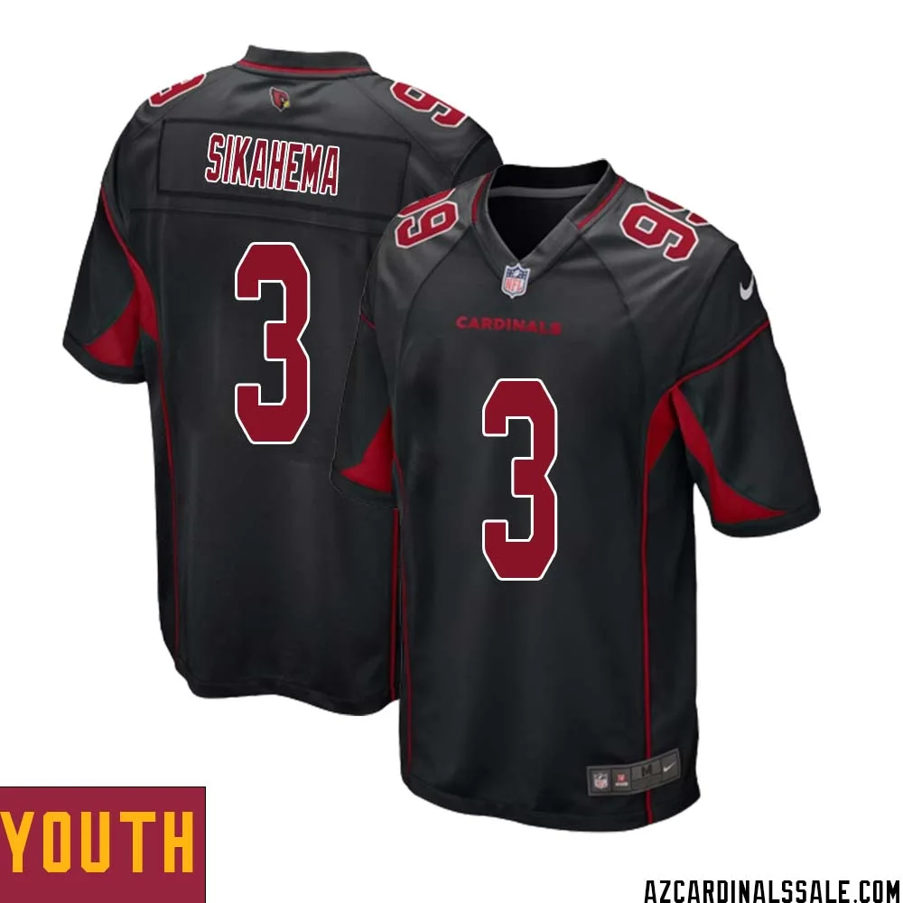 Vai Sikahema No 3 Arizona Cardinals Alternate Game Jersey Cardinal for Youth 1