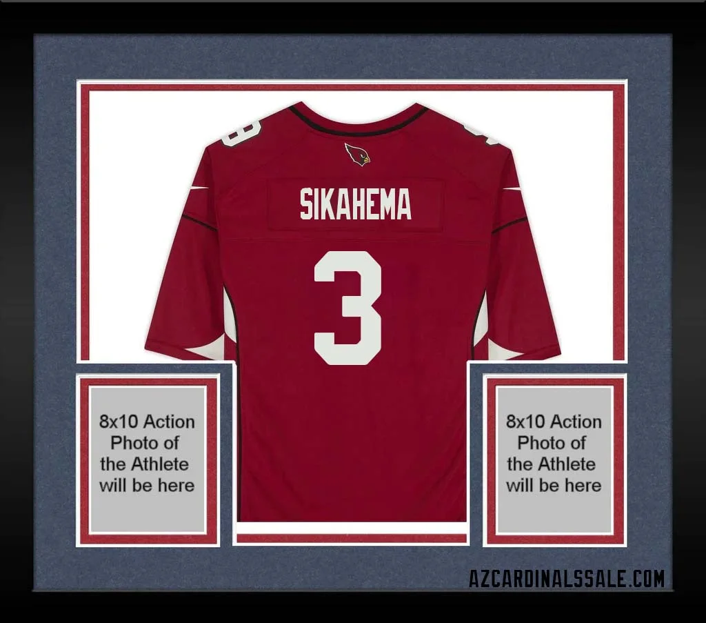 Vai Sikahema No 3 Arizona Cardinals Autographed Red Game Jersey 1