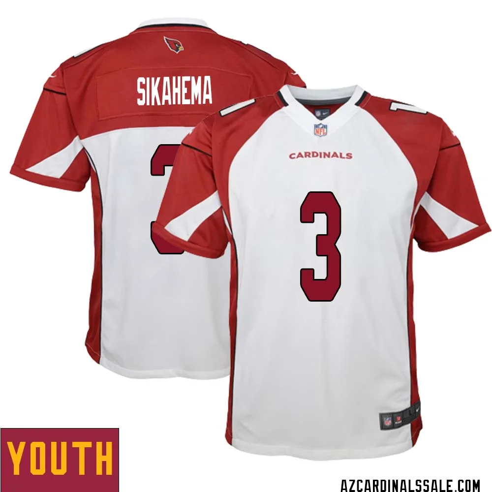 Vai Sikahema No 3 Arizona Cardinals Away Game Jersey Cardinal for Youth 1