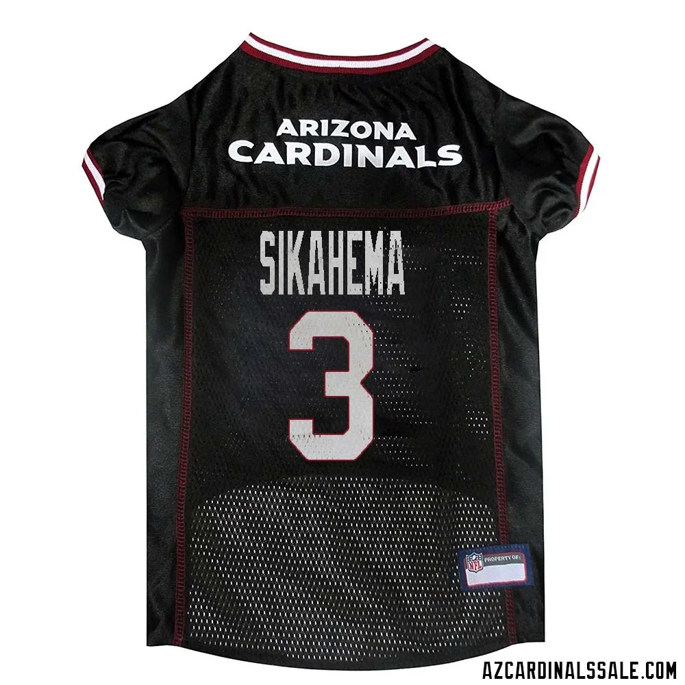 Vai Sikahema No 3 Arizona Cardinals Dog Black Jersey 1