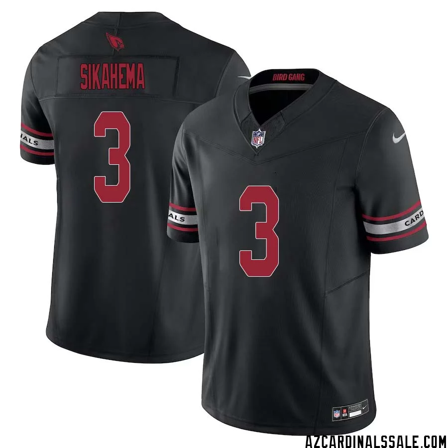 Vai Sikahema No 3 Arizona Cardinals Vapor F.U.S.E. Limited Jersey Black
