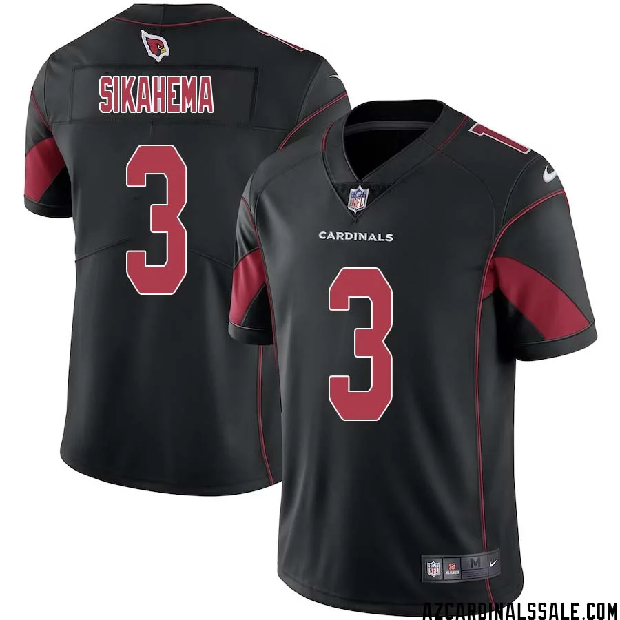 Vai Sikahema No 3 Men Black Arizona Cardinals Color Rush Vapor Limited Jersey 1