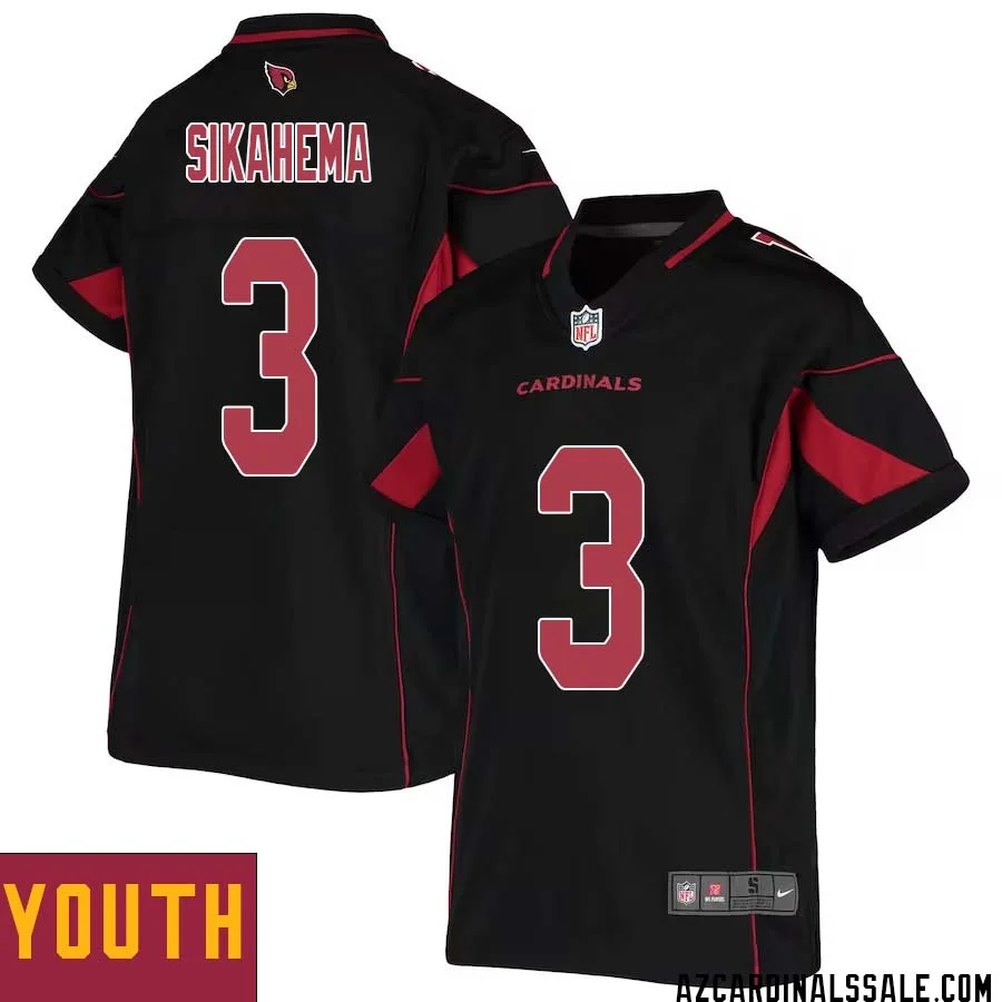 Vai Sikahema No 3 Youth Black Arizona Cardinals Color Rush Vapor Limited Jersey