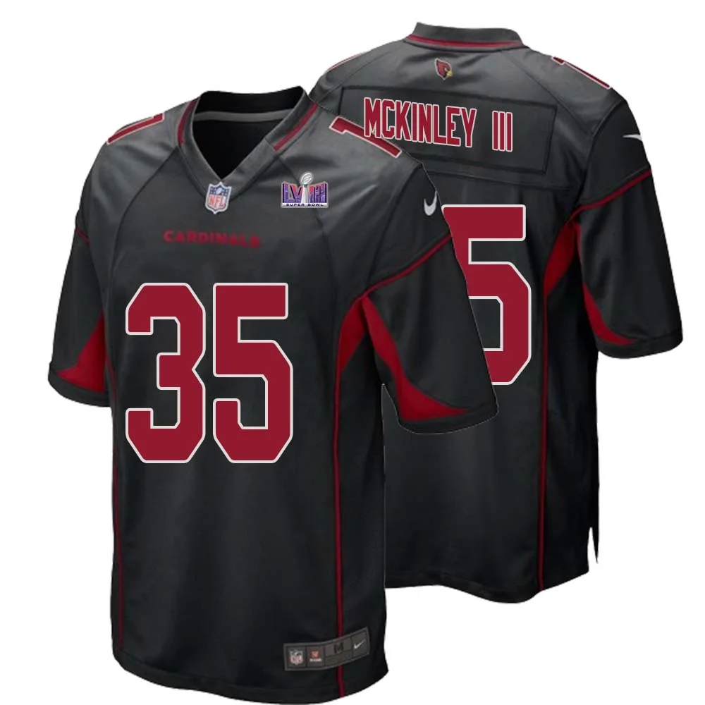 Verone McKinley III No 35 Arizona Cardinals Super Bowl LVIII Alternate Game Jersey Cardinal for Men