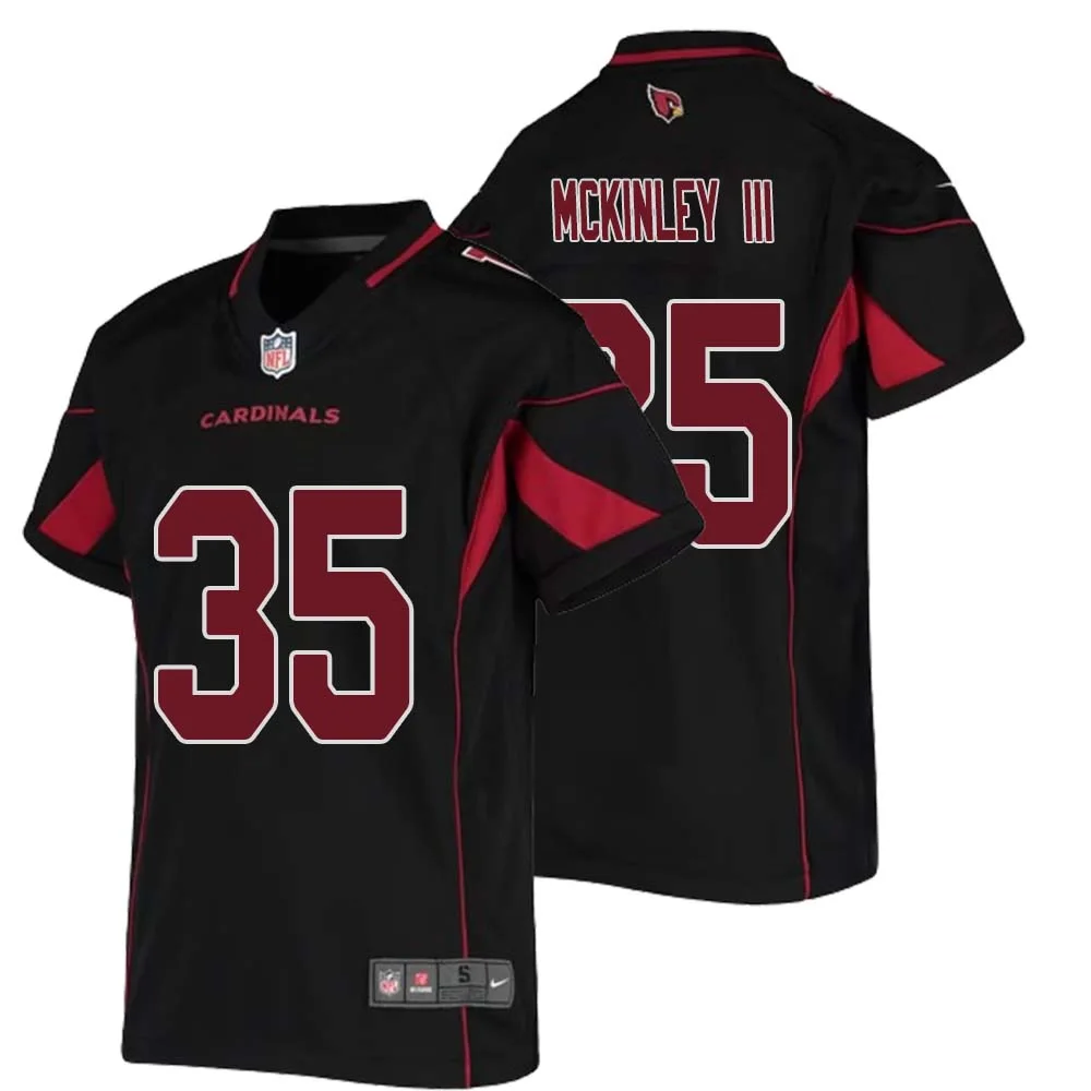 Verone McKinley III No 35 Youth Black Arizona Cardinals Color Rush Vapor Limited Jersey