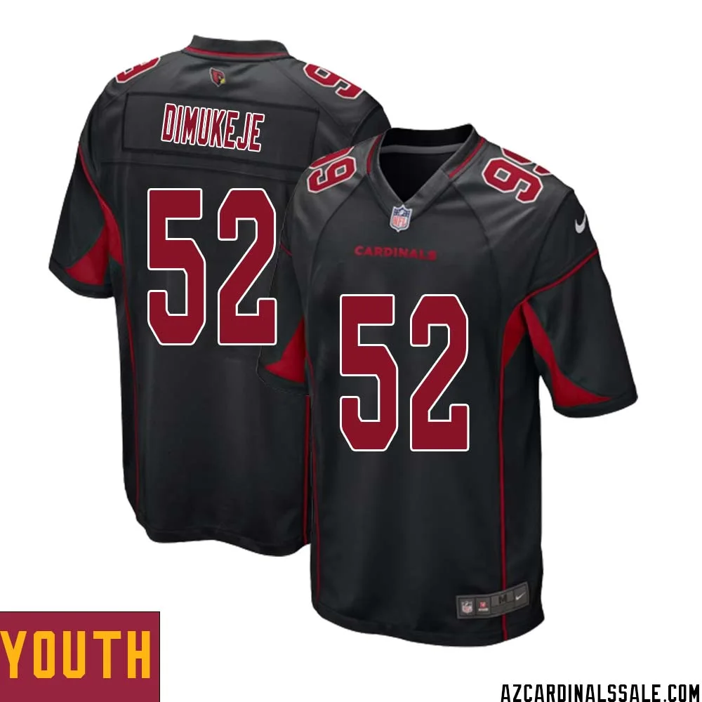 Victor Dimukeje No 52 Arizona Cardinals Alternate Game Jersey Cardinal for Youth 1