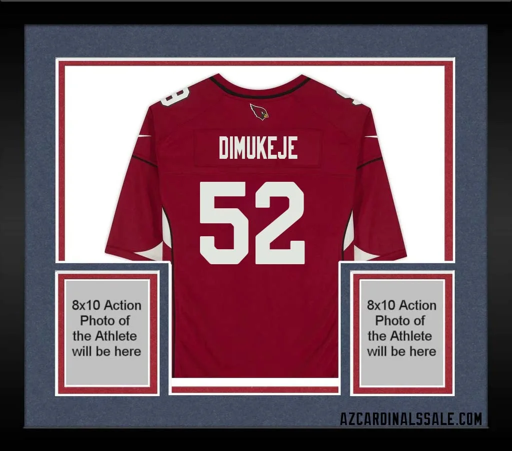 Victor Dimukeje No 52 Arizona Cardinals Autographed Red Game Jersey