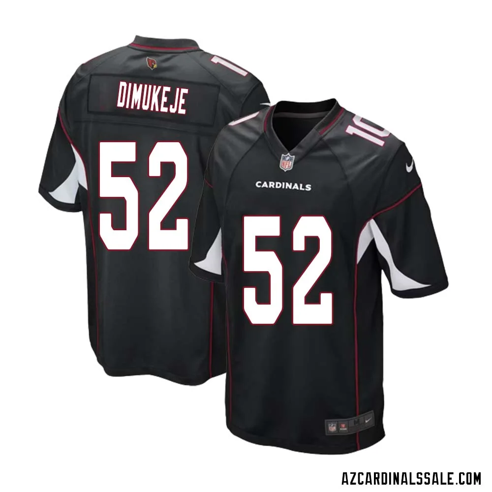 Victor Dimukeje No 52 Arizona Cardinals Black Alternate Game Jersey Cardinal for Men 1