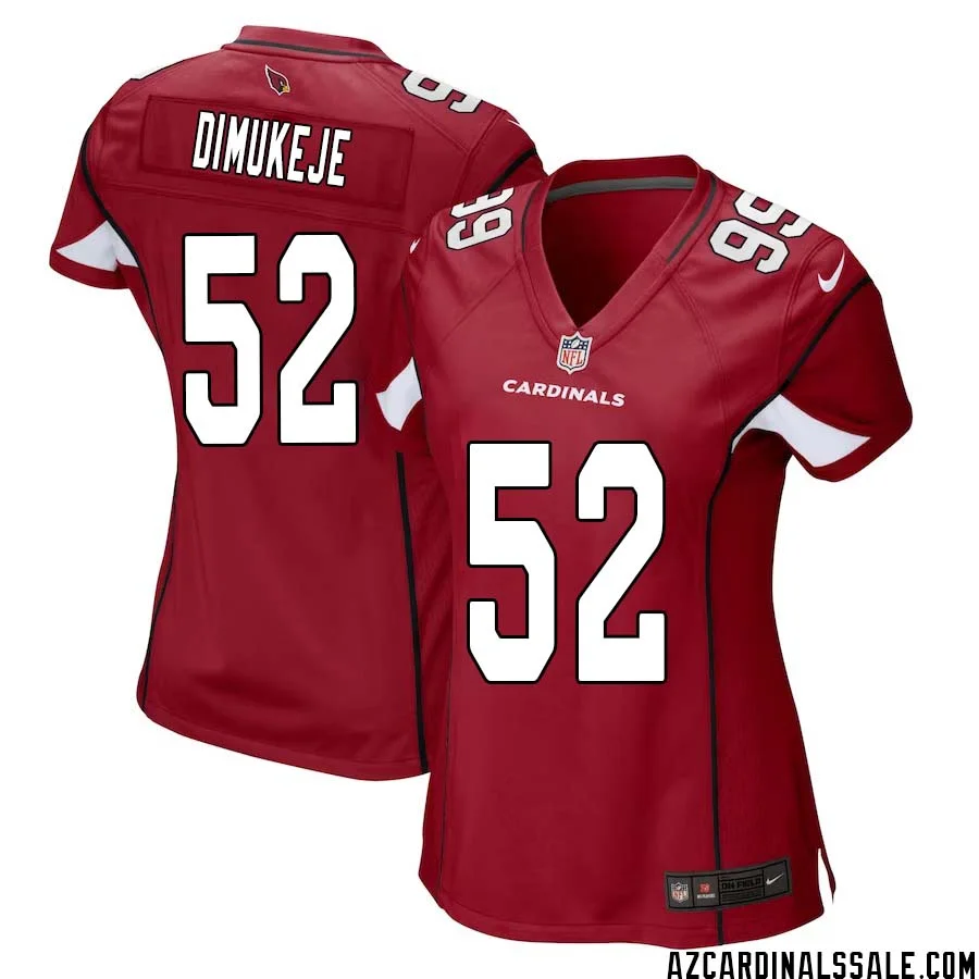 Victor Dimukeje No 52 Arizona Cardinals Home Game Jersey Cardinal for Women 1