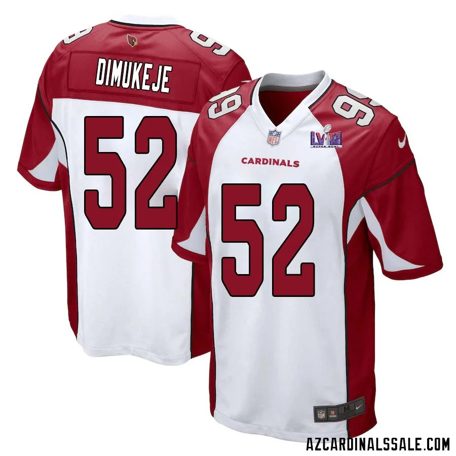 Victor Dimukeje No 52 Arizona Cardinals Super Bowl LVIII Away Game Jersey Cardinal for Men 1
