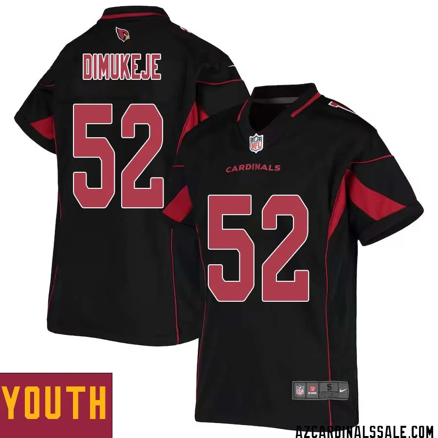 Victor Dimukeje No 52 Youth Black Arizona Cardinals Color Rush Vapor Limited Jersey
