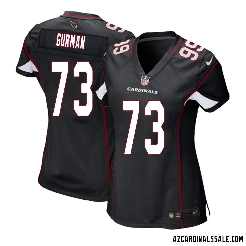 Vitaliy Gurman No 73 Arizona Cardinals Black Alternate Game Jersey Cardinal for Women 1