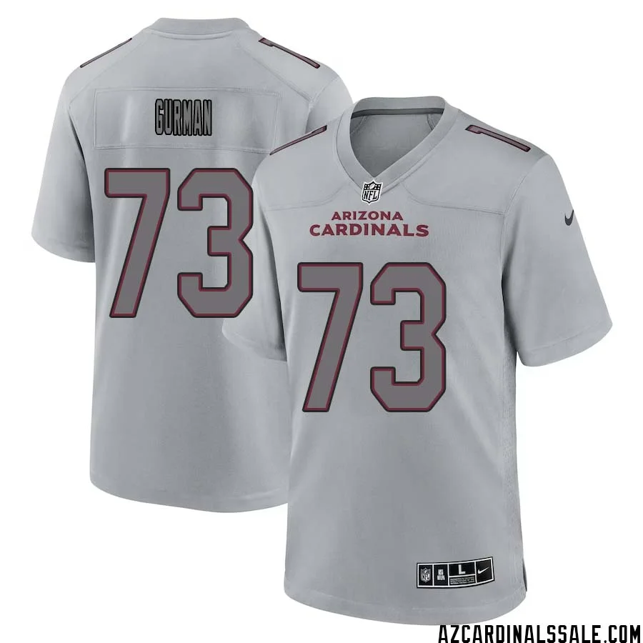 Vitaliy Gurman No 73 Men Arizona Cardinals Gray Atmosphere Fashion Game Jersey