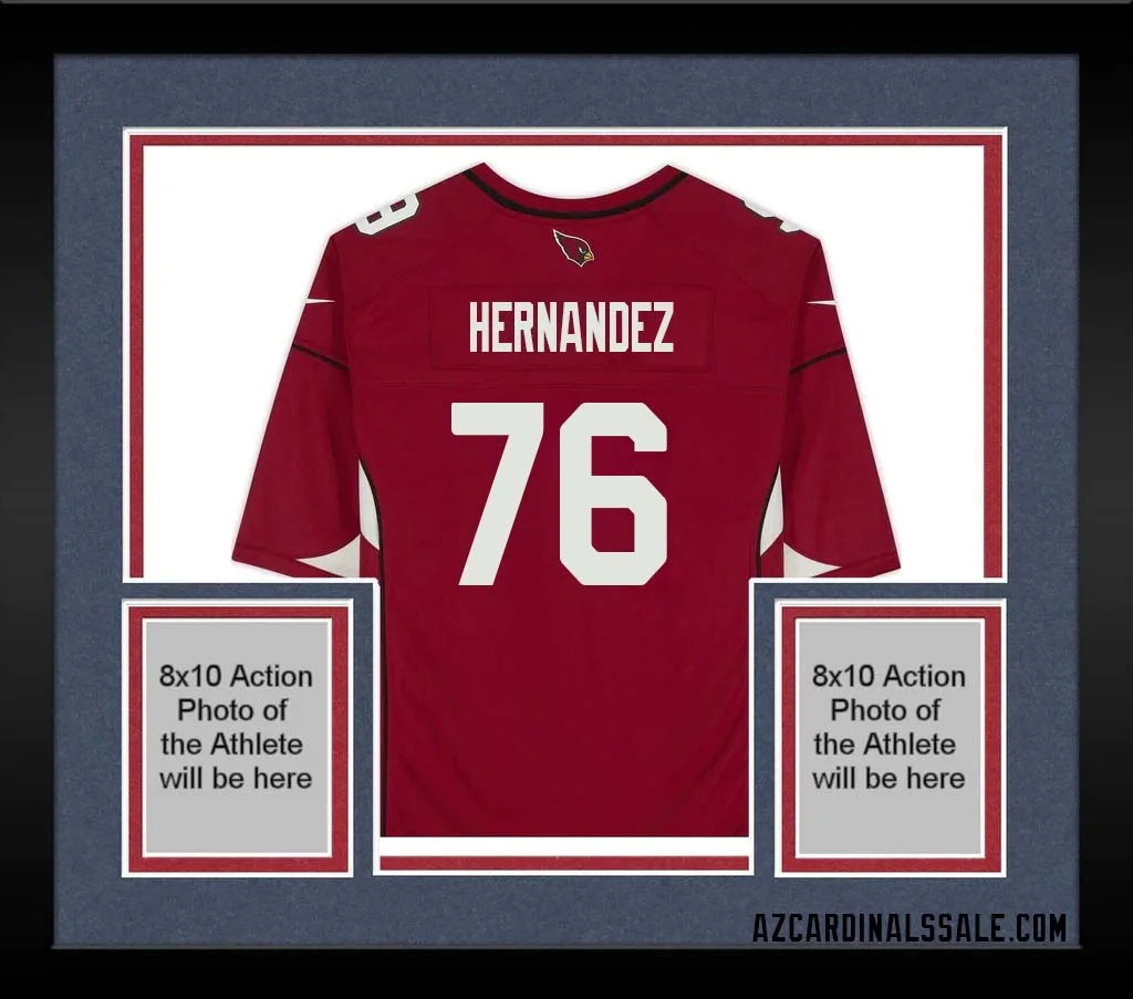 Will Hernandez No 76 Arizona Cardinals Autographed Red Game Jersey 1