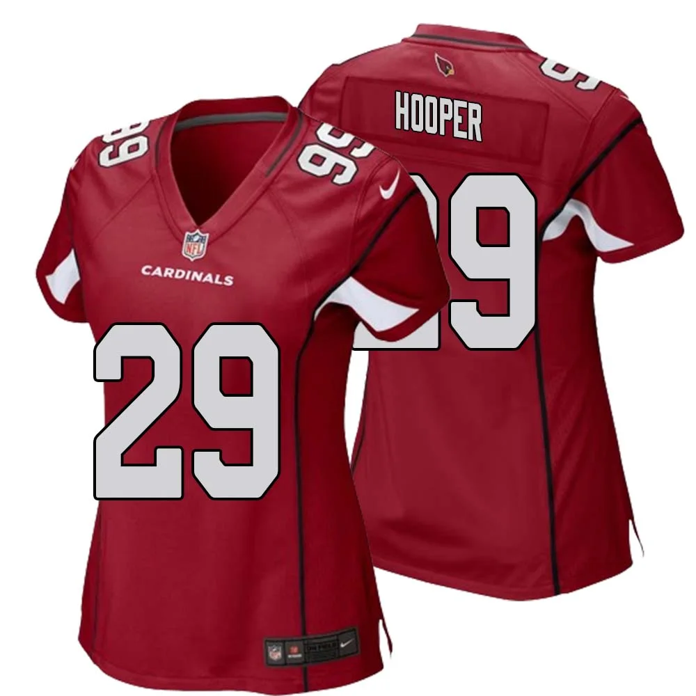 William Hooper No 29 Arizona Cardinals Away Game Jersey Cardinal for Women 1