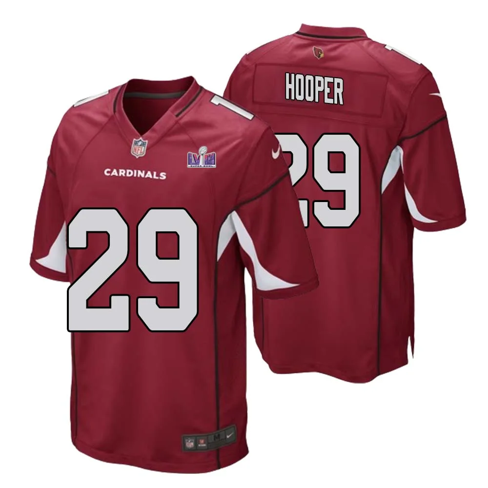 William Hooper No 29 Arizona Cardinals Super Bowl LVIII Home Game Jersey Cardinal for Men 1