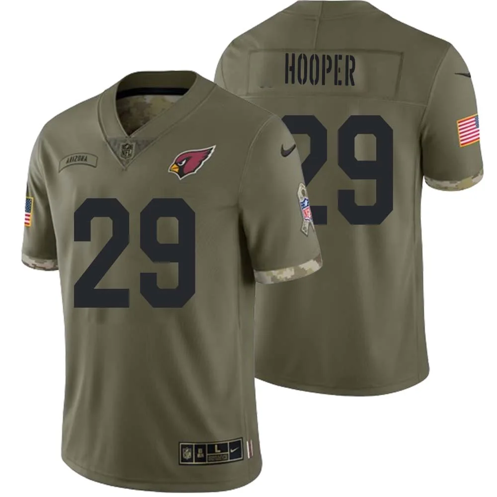 William Hooper No 29 Men Arizona Cardinals Olive 2022 Salute To Service Limited Jersey