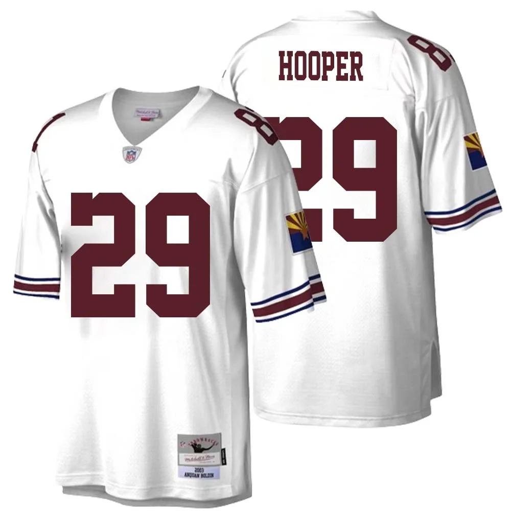 William Hooper No 29 Men Mitchell Ness White Arizona Cardinals Legacy Replica Jersey 1