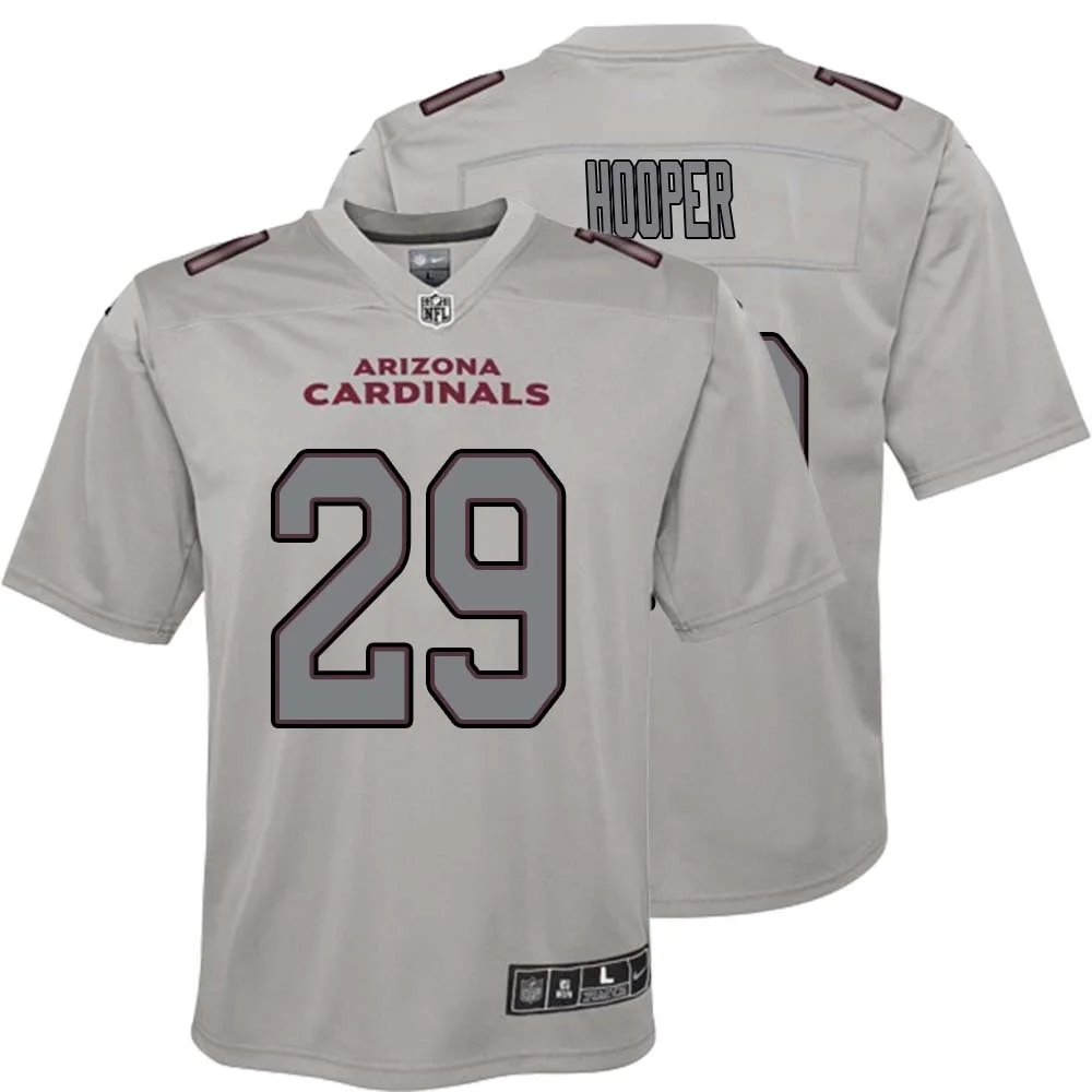 William Hooper No 29 Youth Arizona Cardinals Gray Atmosphere Fashion Game Jersey 1