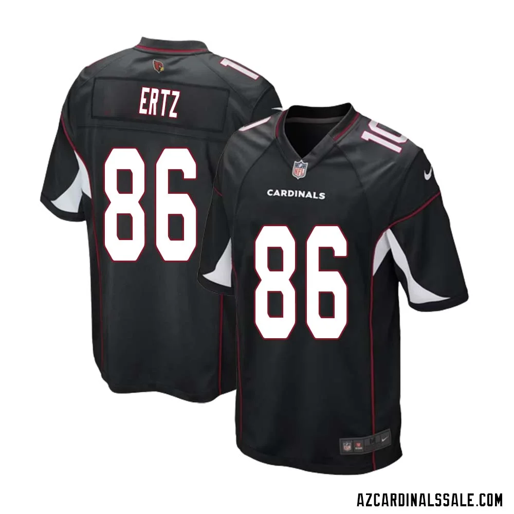 Zach Ertz No 86 Arizona Cardinals Black Alternate Game Jersey Cardinal for Men 1