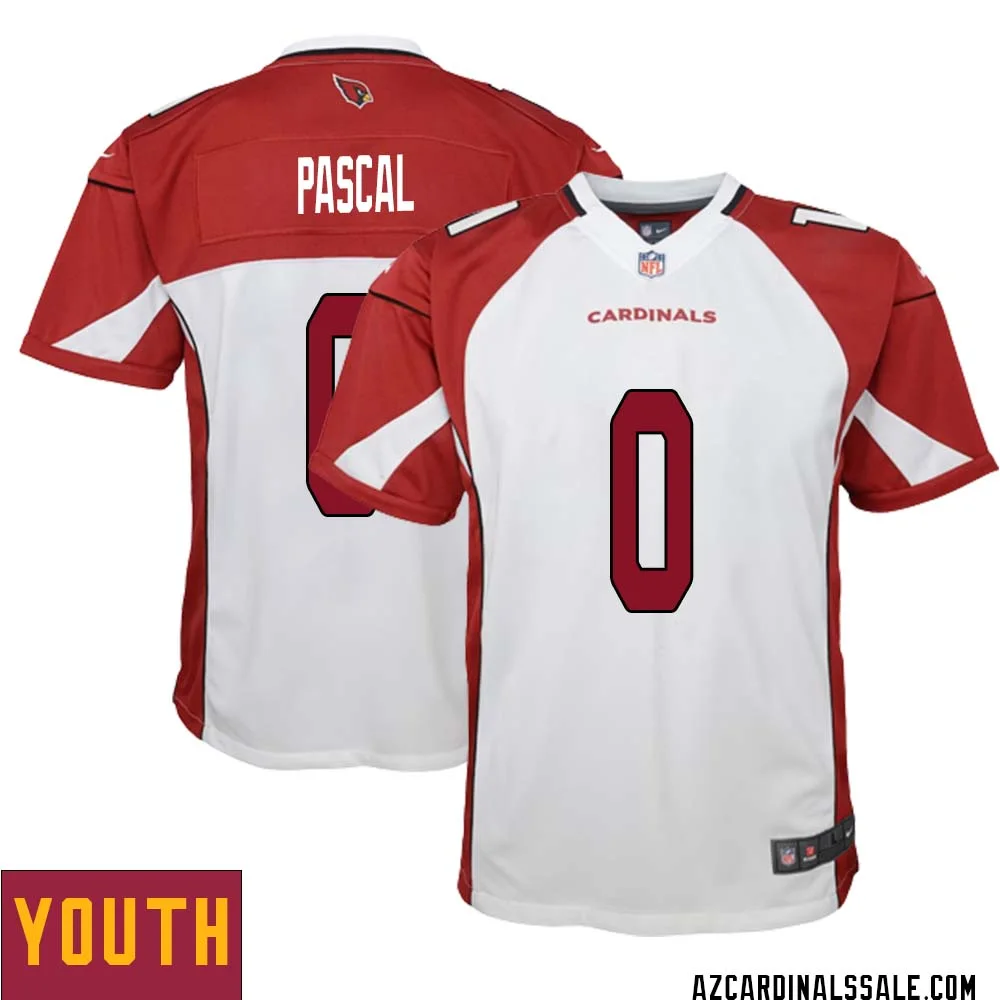 Zach Pascal No 0 Arizona Cardinals Away Game Jersey Cardinal for Youth 1