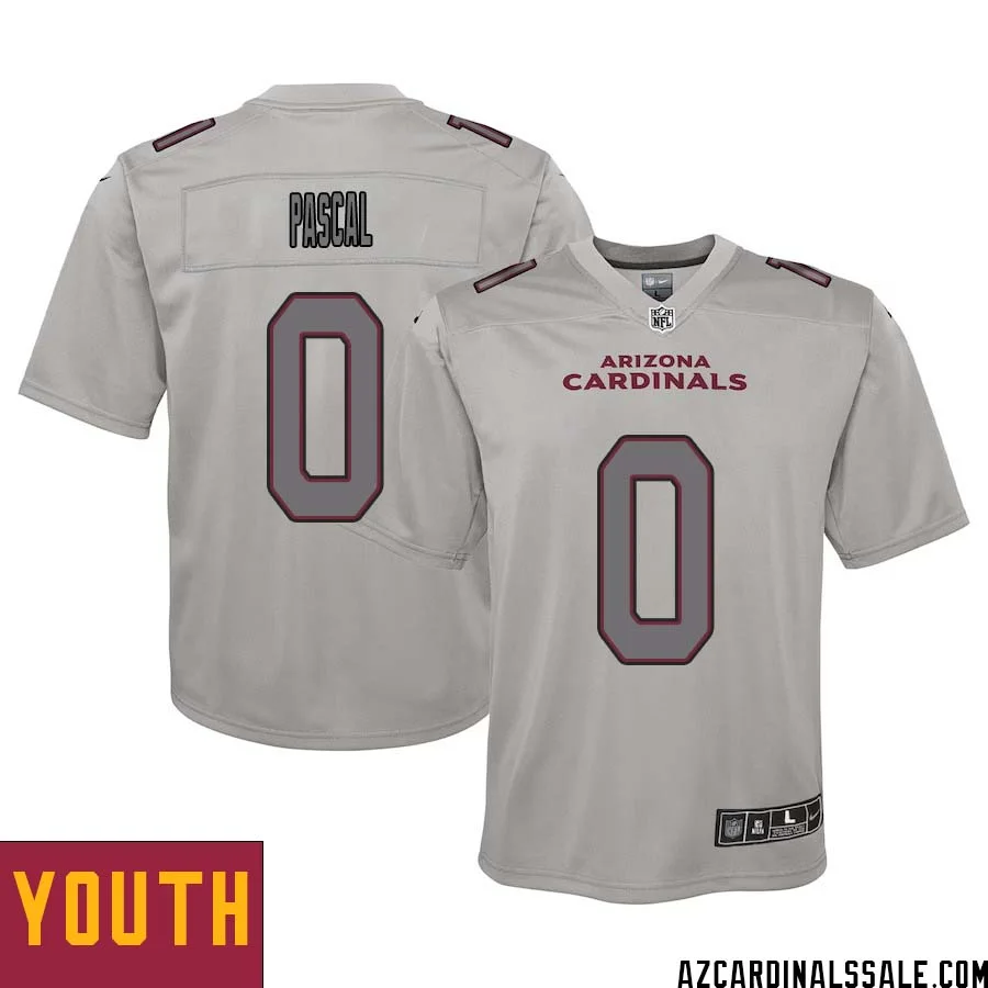 Zach Pascal No 0 Youth Arizona Cardinals Gray Atmosphere Fashion Game Jersey 1