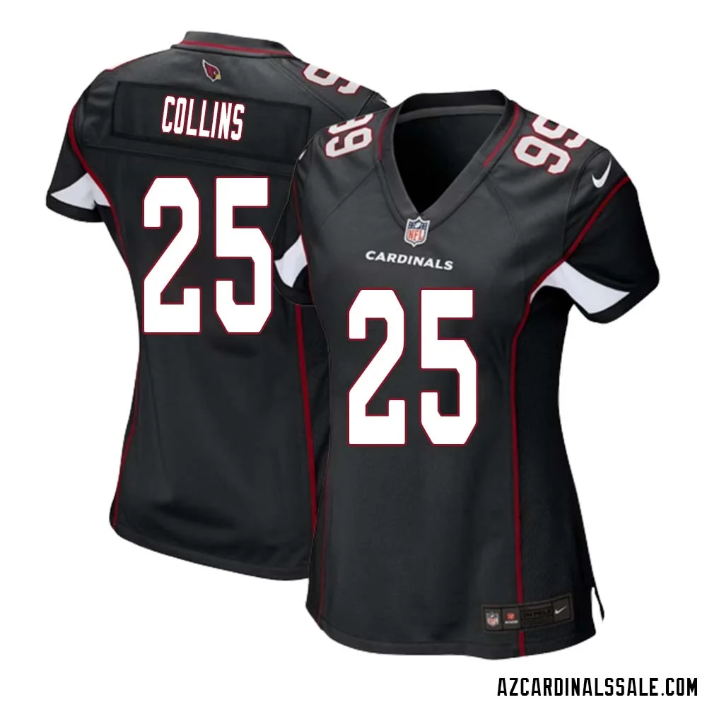 Zaven Collins No 25 Arizona Cardinals Black Alternate Game Jersey Cardinal for Women 1