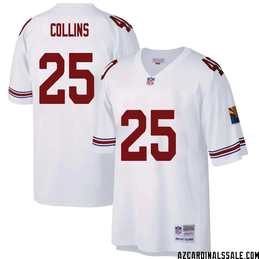 Zaven Collins No 25 Arizona Cardinals Mitchell Ness Big Tall 2000 Retired Player Replica Jersey White 1