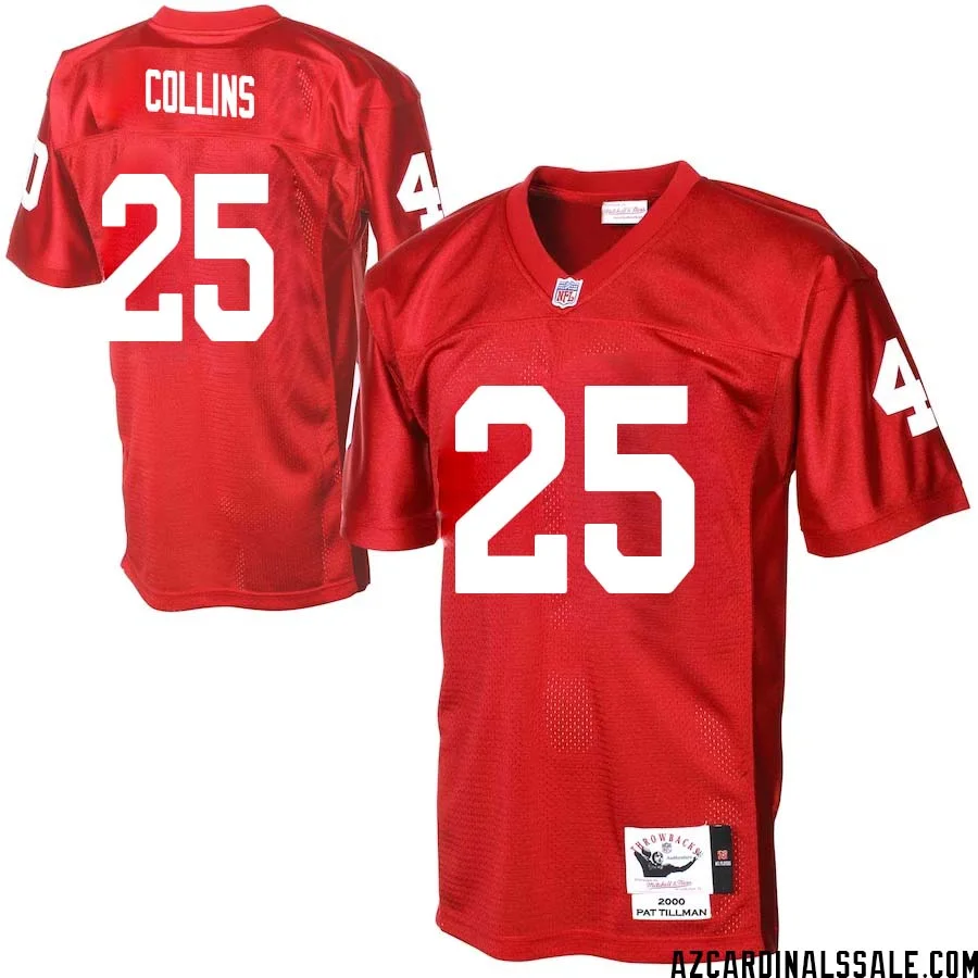 Zaven Collins No 25 Men Arizona Cardinals Mitchell Ness Cardinal Authentic Throwback Jersey 1