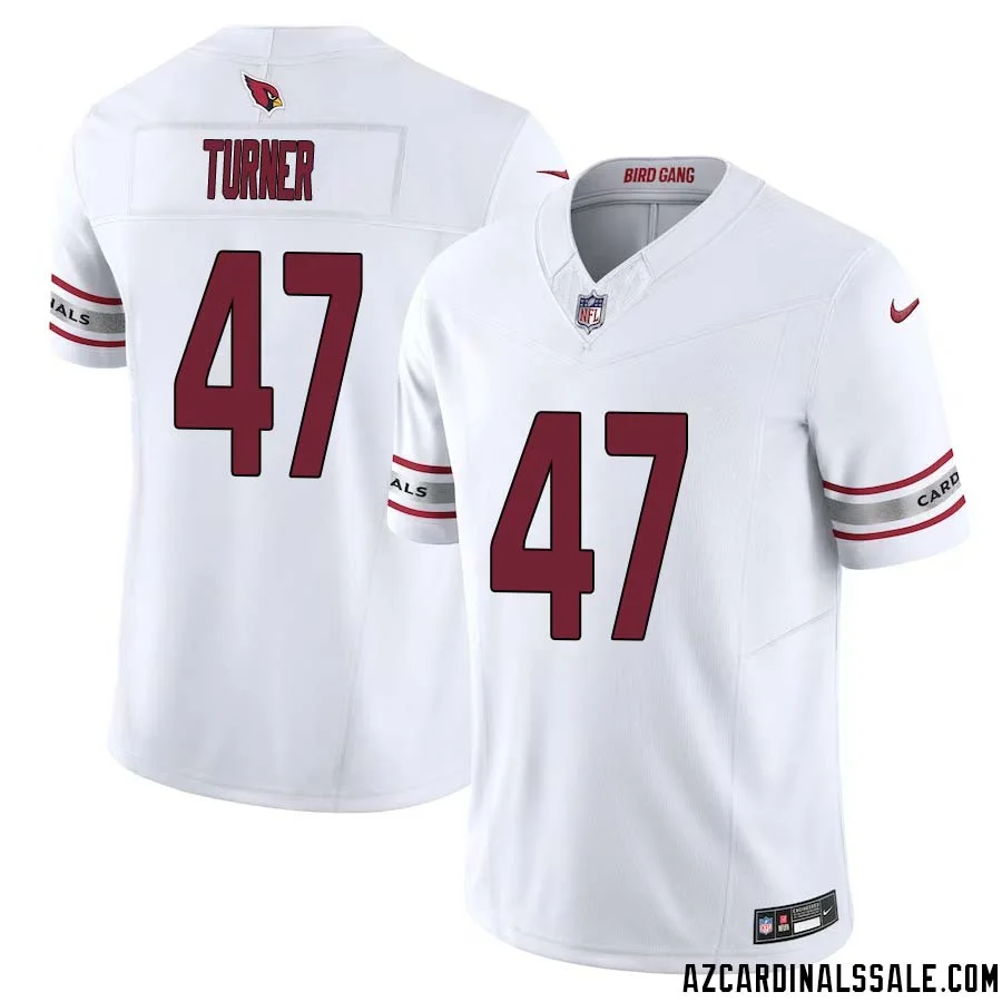 Zeke Turner No 47 Arizona Cardinals Vapor F.U.S.E. Limited Jersey White