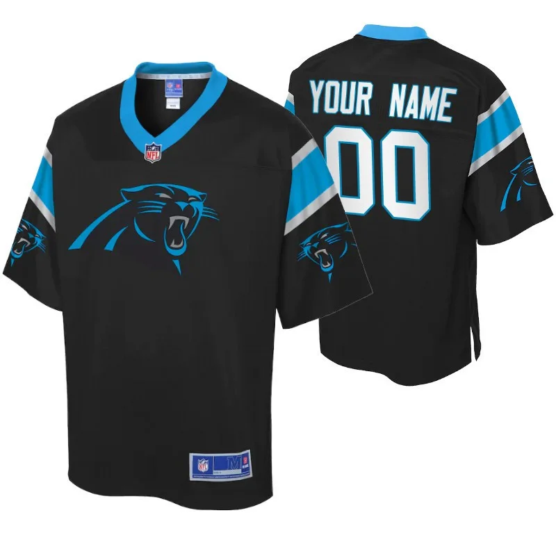 Men's Carolina Panthers Custom Icon Black Jersey -