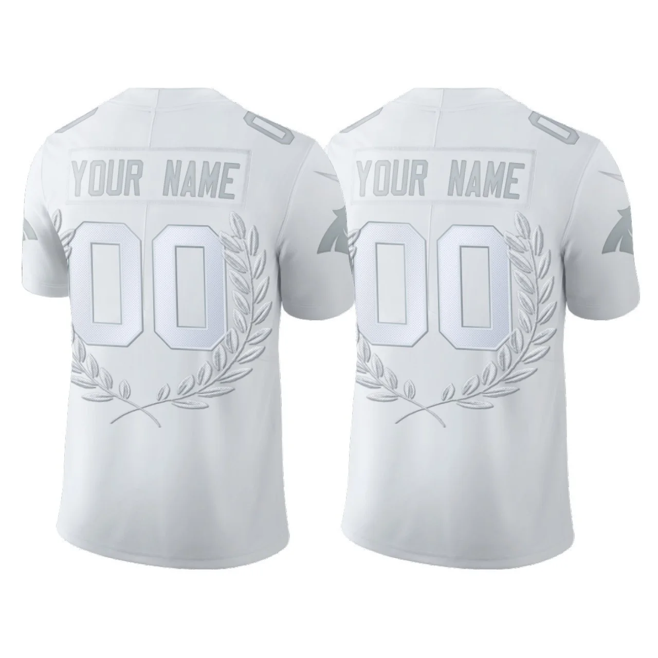 Men's Carolina Panthers Custom White MVP Platinum Limited Jersey -