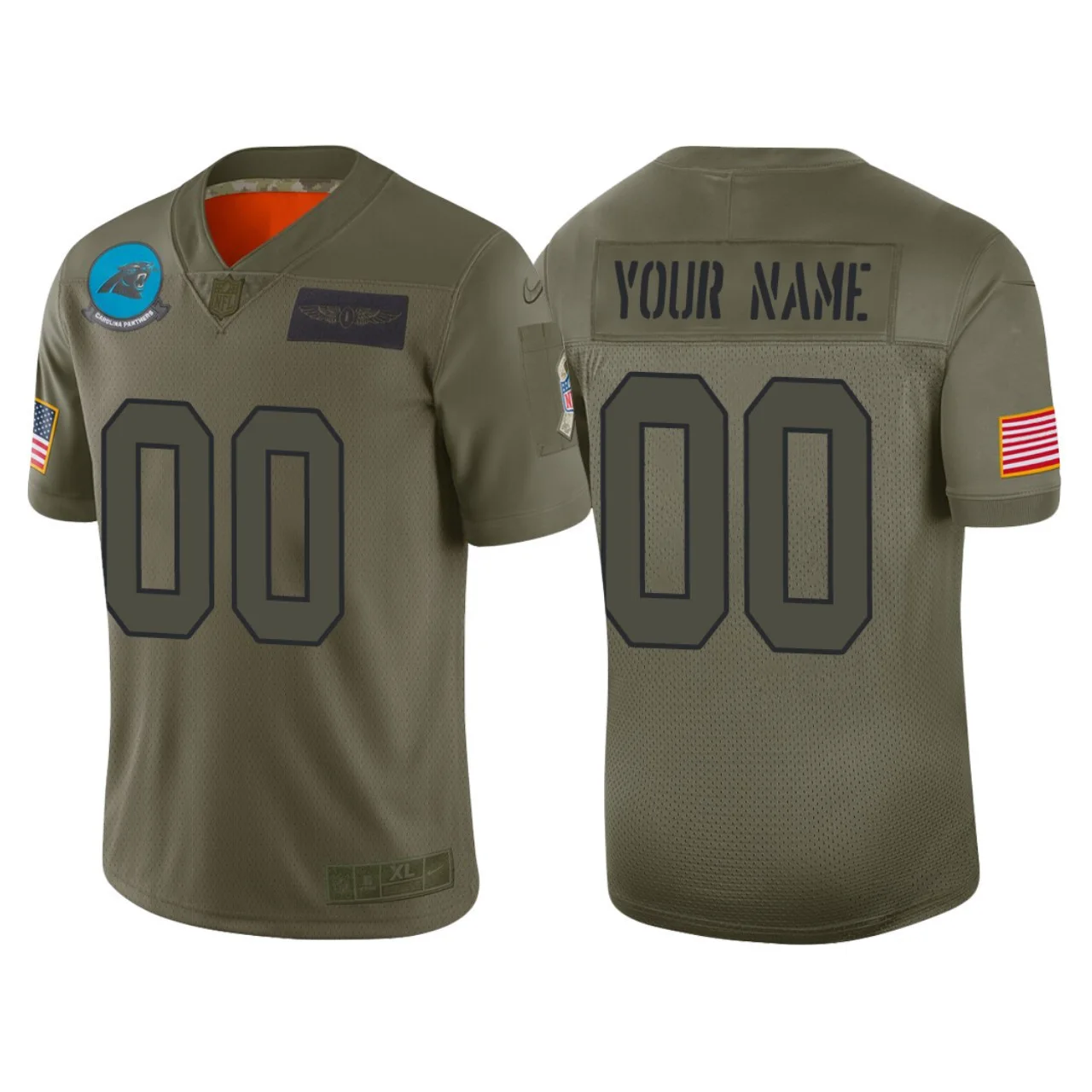 Youth's Custom Carolina Panthers 2019 Salute to Service Camo Jersey - Limited -