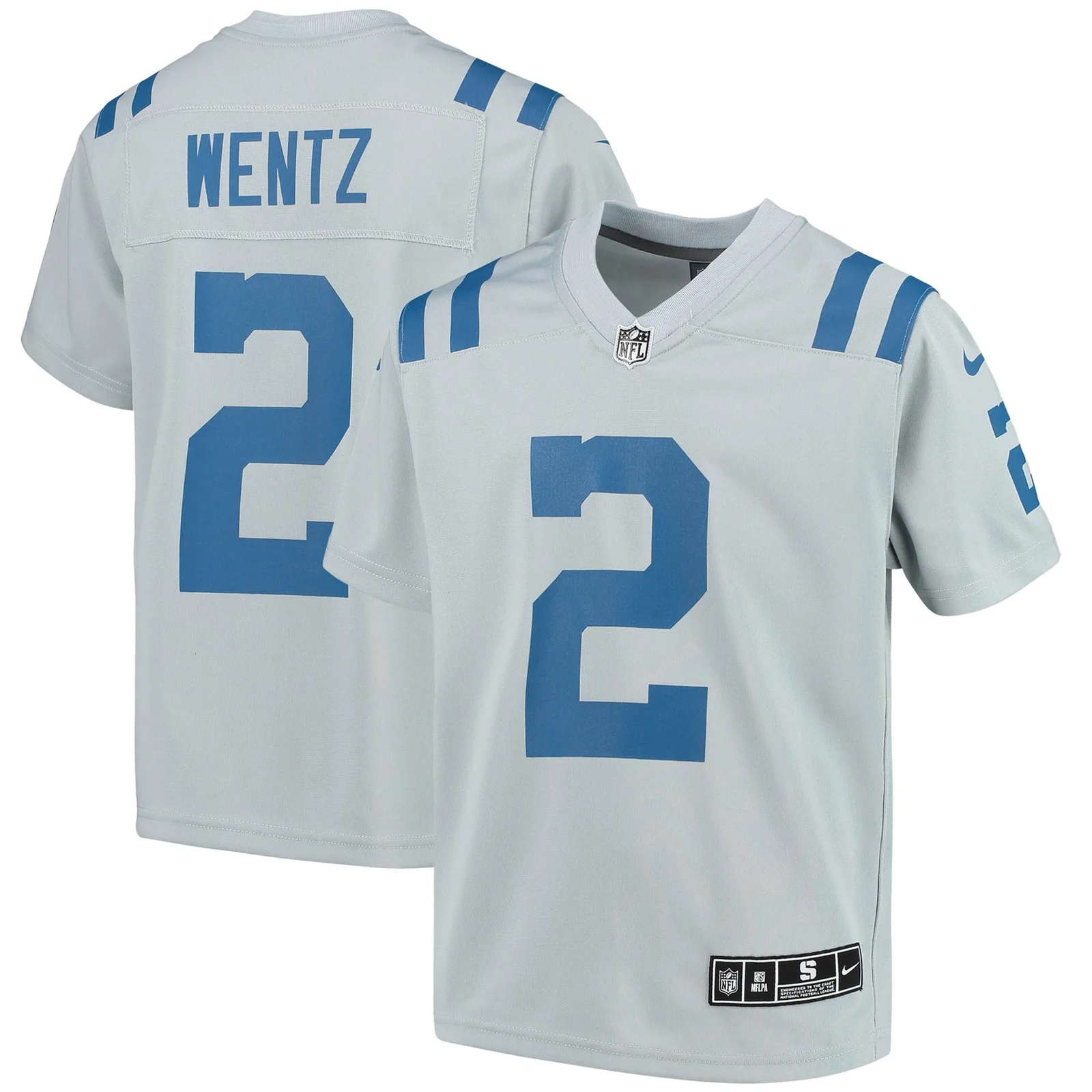 Carson Wentz Indianapolis Colts Youth Inverted Team Game Jersey - Gray -