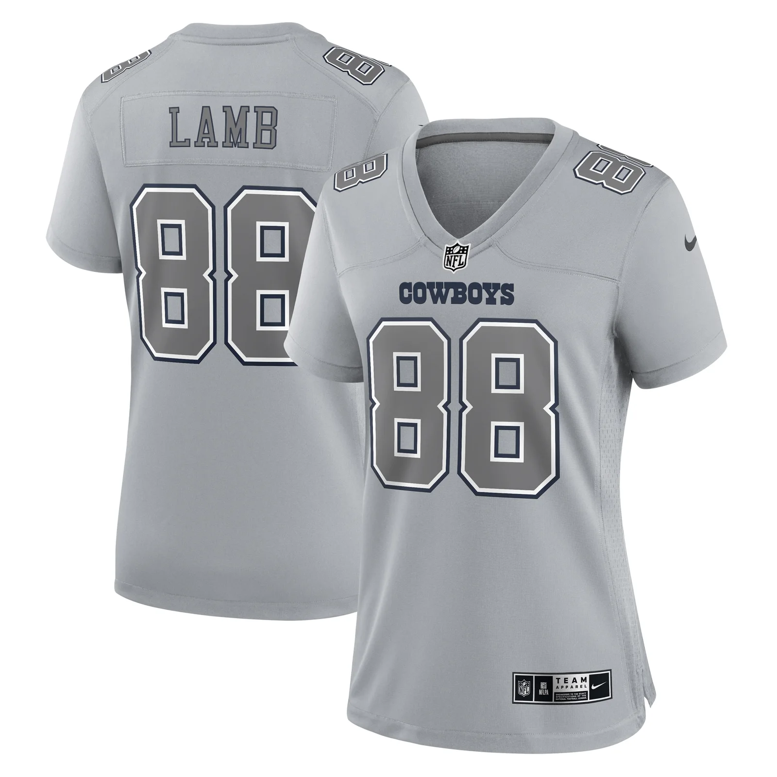 CeeDee Lamb Dallas Cowboys Woman's Atmosphere Fashion Game Jersey - Gray -