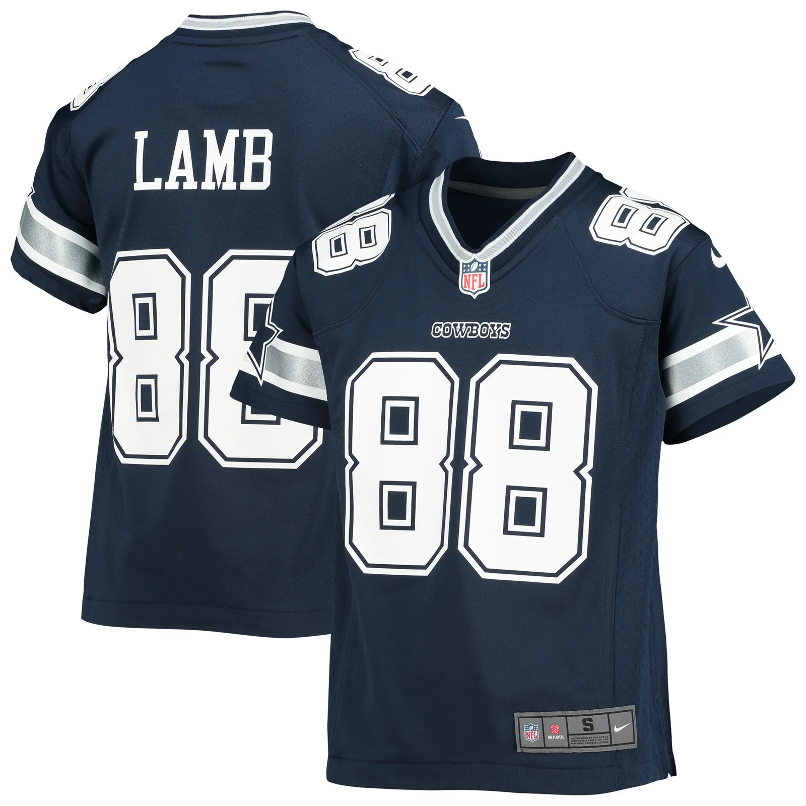 CeeDee Lamb Dallas Cowboys Youth Player Game Jersey - Navy -