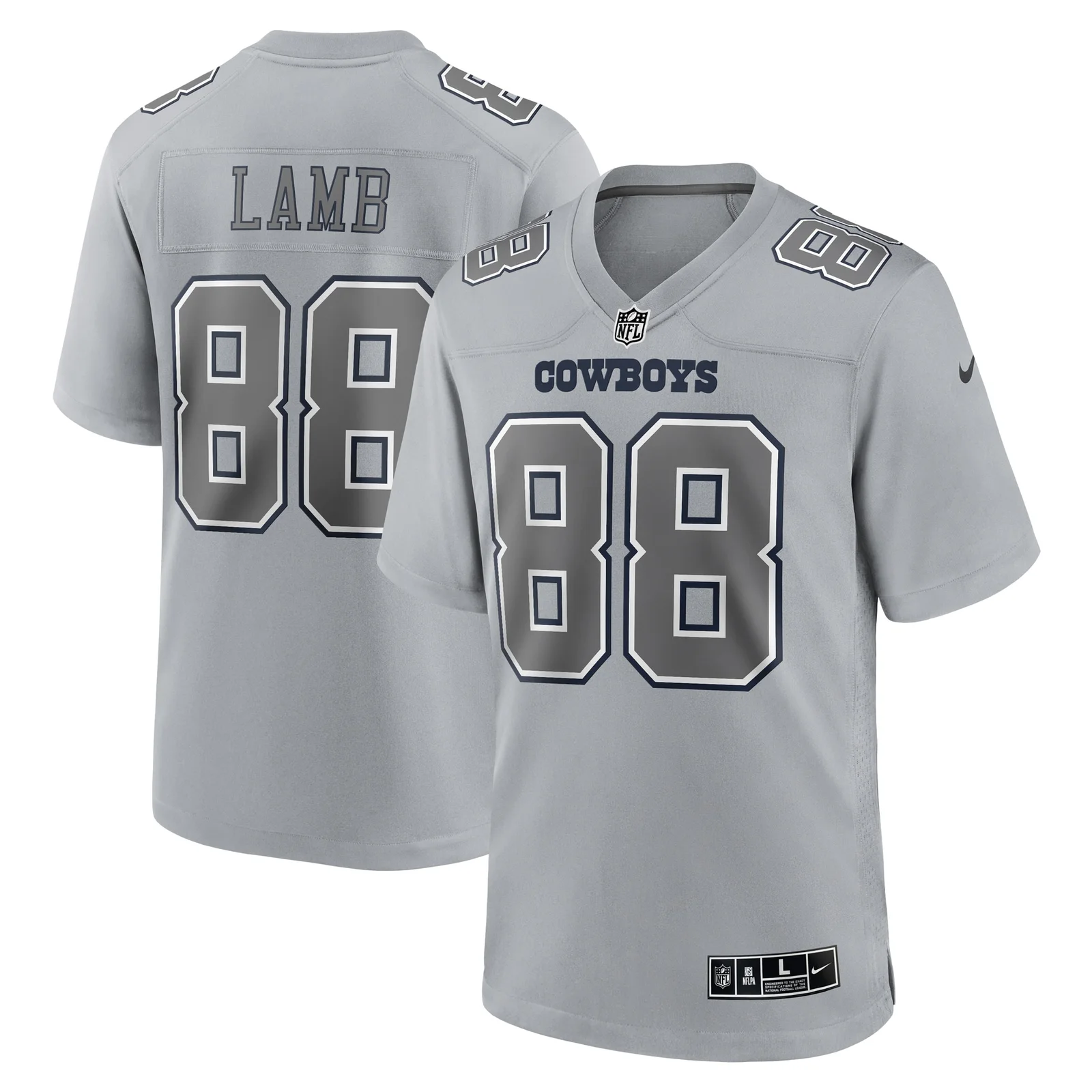 Men's CeeDee Lamb Dallas Cowboys Atmosphere Fashion Game Jersey - Gray -